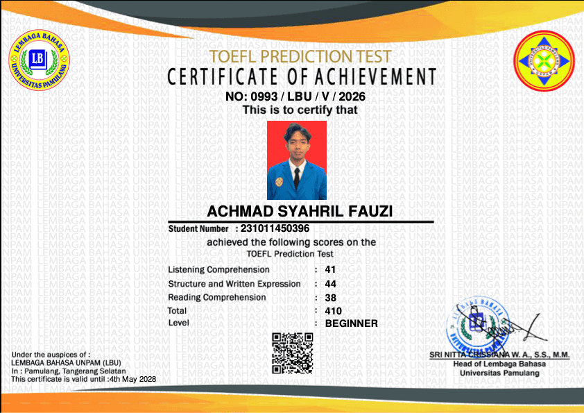 TOEFL Prediction Test